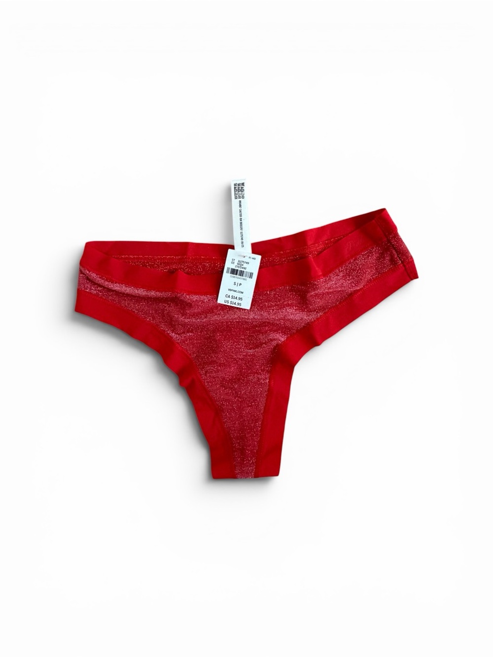 Victoria's Secret Red Shimmer Bikini Panty